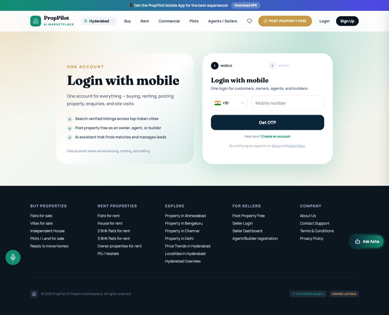 PropertyApp property listings page (desktop)