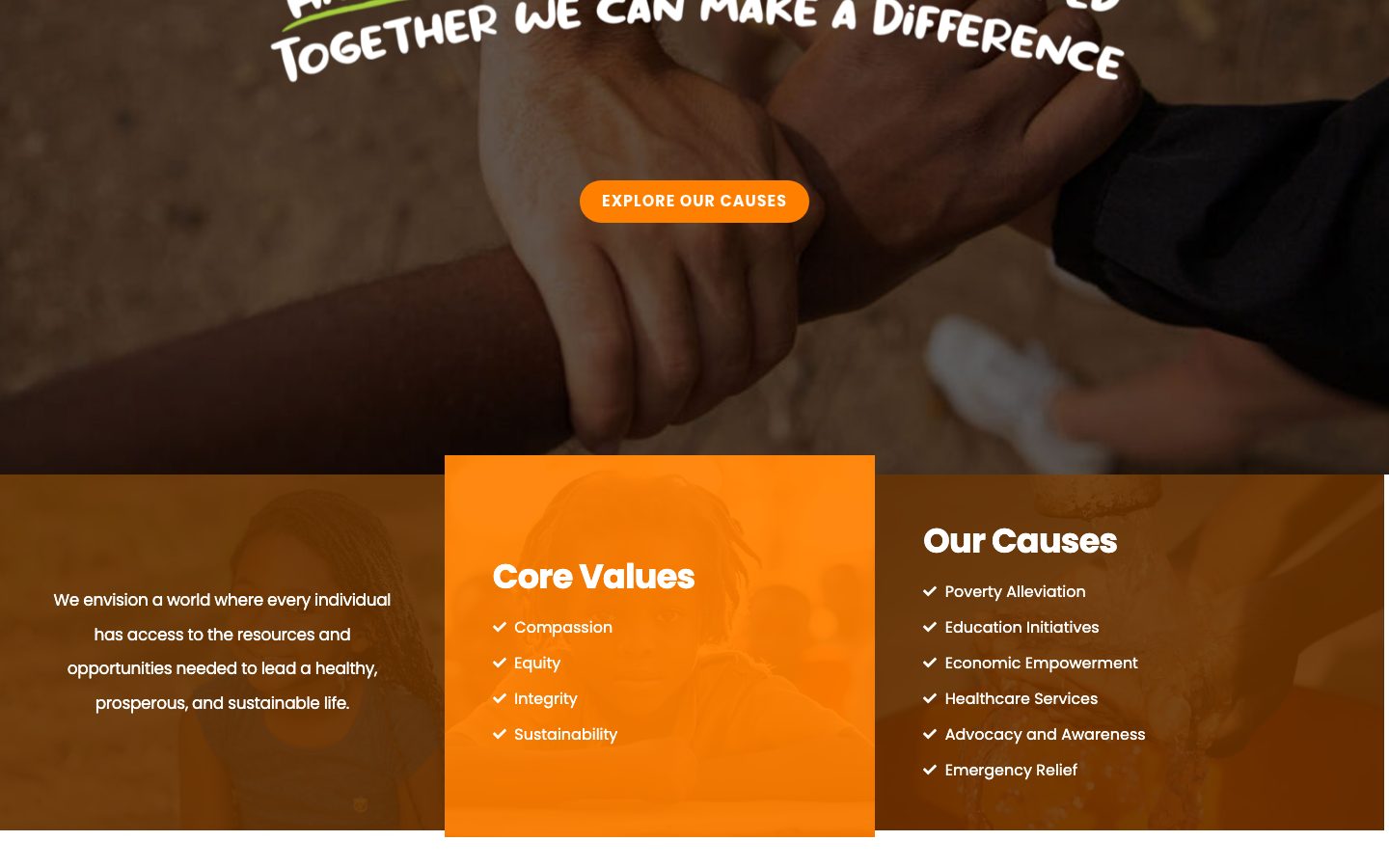 The BO Foundation — Non-Profit / Foundation WordPress website homepage screenshot
