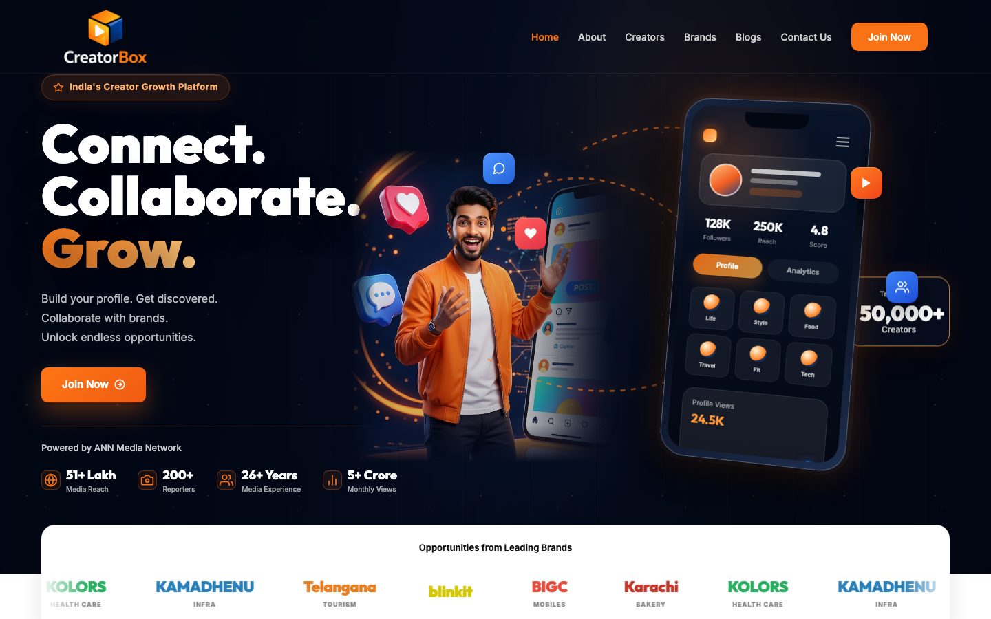 CreatorBox — Creator & Brand Collaboration Platform screenshot